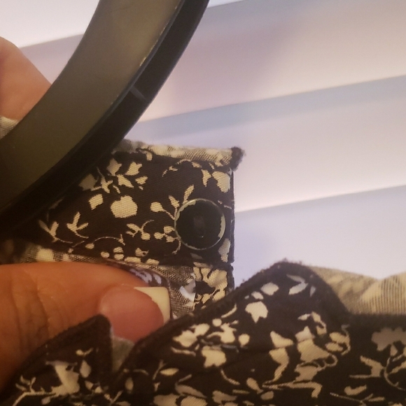 Zara Black and White Floral Dress- POPLIN DRESS - Picture 11 of 13